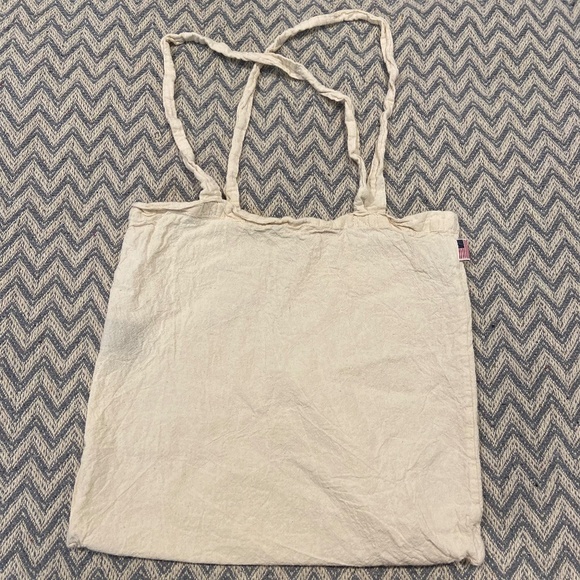 Brandy Melville Natural Canvas Tote Bag – 13" x 12" – Made in USA - Picture 1 of 5